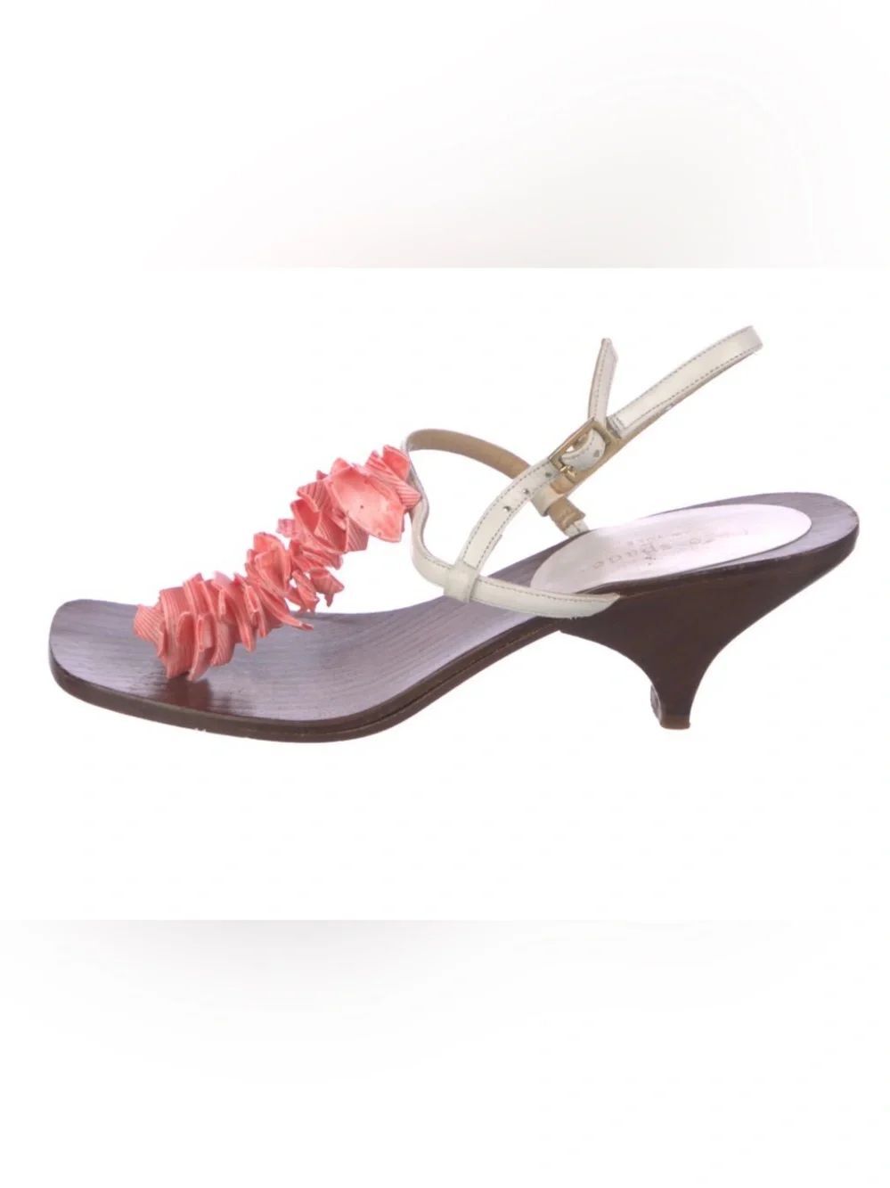 Kate Spade Coral Shell Sandal T-Strap 5.5